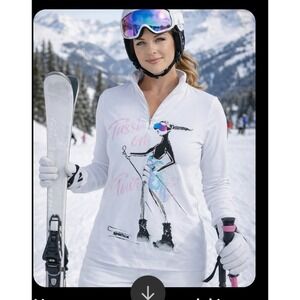 Sportalm Kitzbuhel Womens White Long Sleeve Tussi on Tour Ski Pullover Size 36